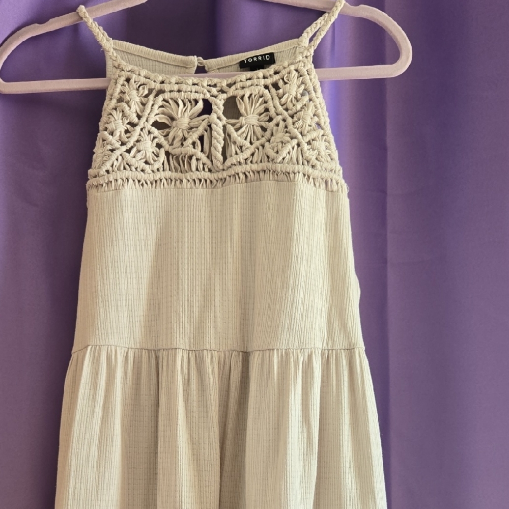 Torrid Cream Ribbed Knit Top